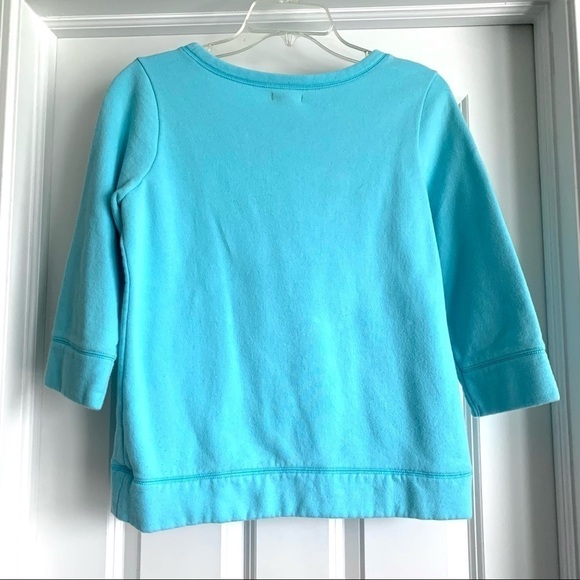 Old Navy Light Blue 3/4 Sleeve Round Neck Sweatshirt Sweater size Small - Picture 5 of 5